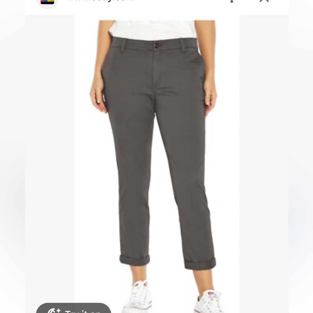 GAP / Women's Relaxed Girlfriend Twill Pants Gray size 4